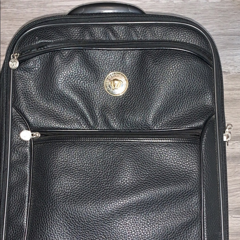 Leather Versace suitcase luggage